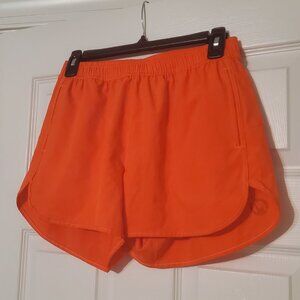 M MOTEEPI Womens Lined Running Shorts with Pockets Orange S